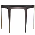 Elegant Modern Black Console Table with Gold Accents and Slim Legs Design