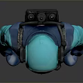 Blue Green Astronaut Spacesuit Design Featuring Helmet Gloves And Boots