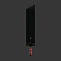 Unique Blue Blade Sword With Gold And Pink Hilt Design Features