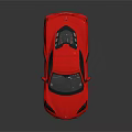Red Modern Sports Car With Sleek Aerodynamic Design And Black Wheels