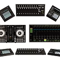 Professional Entertainment Electronics Including DJ Controllers Mixers and Audio Equipment 3d model