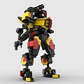 LEGO Toys Building Blocks Fighting Robot Gundam Mech Warrior Transformers Pacific Rim 3d model