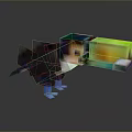 Pixel Art 3D Toucan Character With Colorful Beak And Feather Details