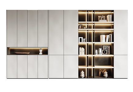 Modern bookcase 3d model