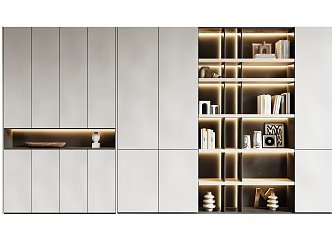 Modern bookcase 3d model