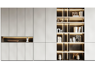 Modern bookcase 3d model