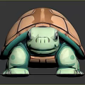 Turtle Cartoon Turtle Snapping Turtle Chickbill Turtle Reptile Cold Blooded Animal Reptile Class 3d model