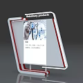 Veterinary Products Display Stand With Stethoscope Image And Product Information