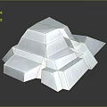 Ice Blue Layered Iceberg Natural Landscape With Transparent Geometric Shapes And Reflective Surfaces