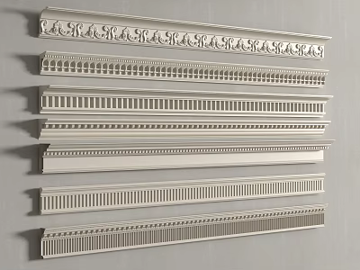 Modern line gypsum line ceiling gypsum line 3d model