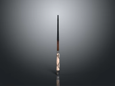 Sculptural Carving With Wooden And Metal Accent Intricate Design Long Slim Shape 3d model