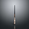 Sculptural Carving With Wooden And Metal Accent Intricate Design Long Slim Shape