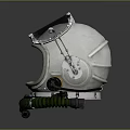 Game Movie Character Astronaut Helmet With White Shell Transparent Visor And Green Hose