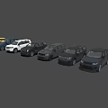 Various Colored Cars Parked In A Row With Different Models And Styles
