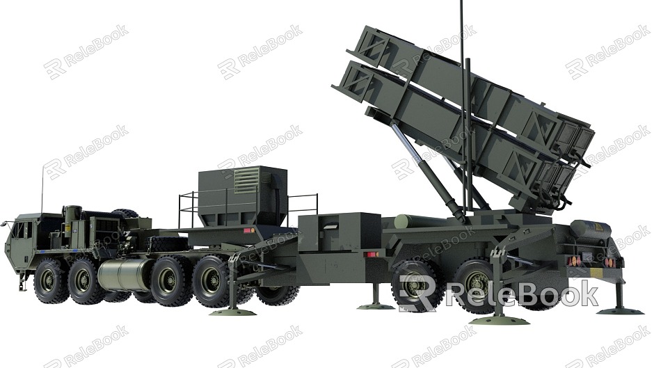 MIM104 THAAD Missile System Patriot Missile System X-band Radar Subgrade End Interception Radar Vehicle Missile Vehicle US Army Equipment Weapon model