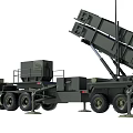 MIM104 THAAD Missile System Patriot Missile System X-band Radar Subgrade End Interception Radar Vehicle Missile Vehicle US Army Equipment Weapon 3d model