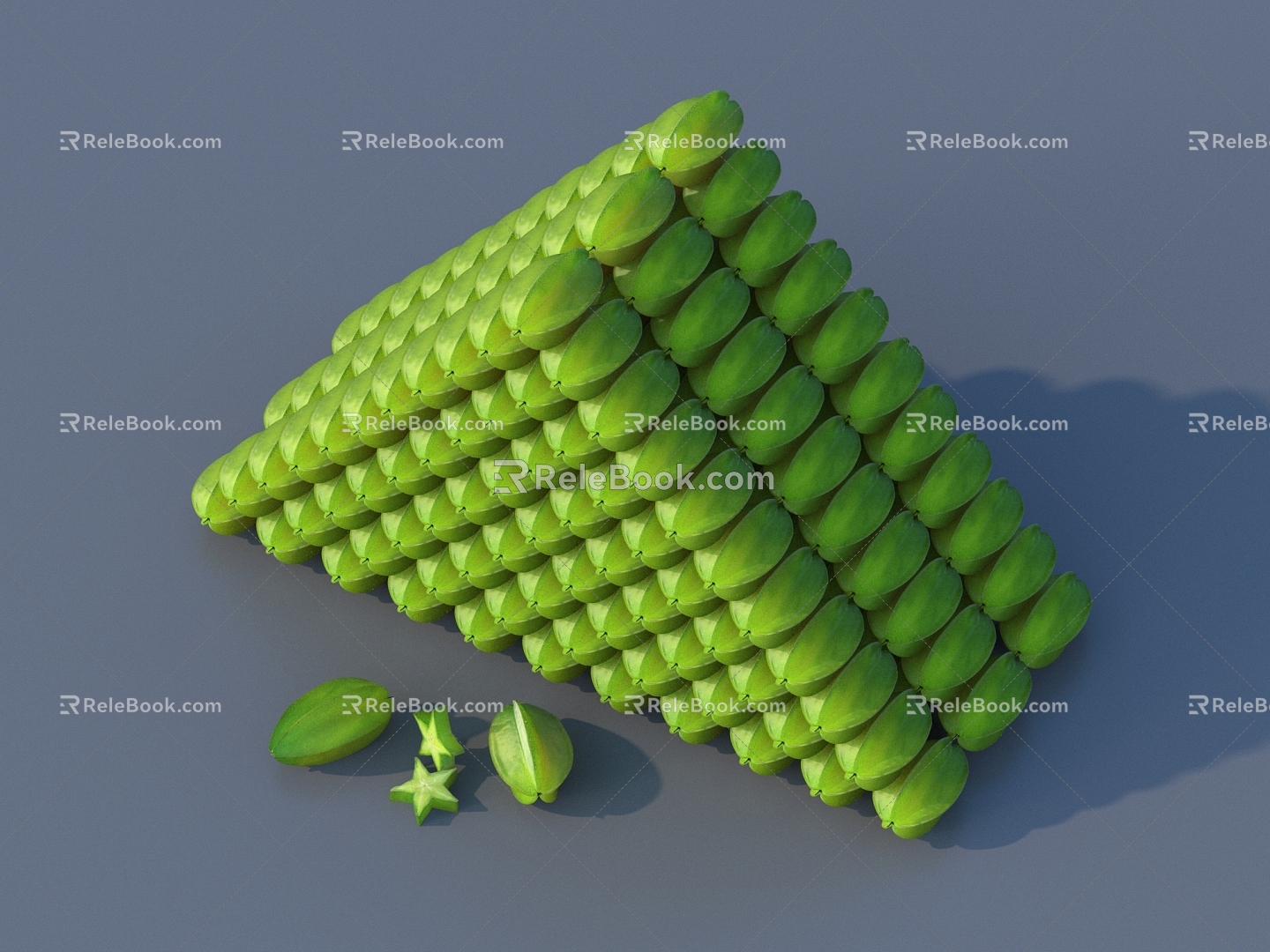 Carambola Fruit 3D Model 3d model