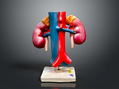 Human Brain Anatomical Model With Colorful Vascular Structure And Stable Base Stand 3d model