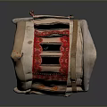 Daily Life Essentials Colorful Striped Saddle Bag With Fabric And Leather Details And Straps