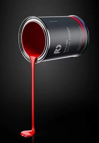 Modern paint cans 3d model