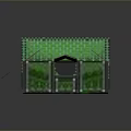 Modern Green Grid Structure Furniture With Transparent Panels And Stable Support Frame