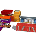 Colorful Modular Container Buildings Featuring Stacked Structures Various Layouts And Balconies
