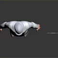 3D Male Character Standing Wearing White Shirt Tie Safety Helmet With Clipboard