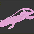 Vibrant Blue And Brown Spotted Lizard On Shiny Reflective Black Surface