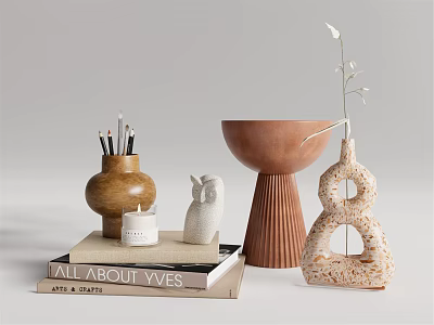 Quiet Ornaments Combination Decorative Ornaments Vase 3d model Quiet Ornaments Combination Decorative Ornaments Vase 3d model