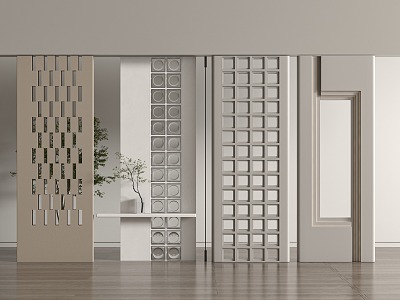 Modern porch partition cement brick hollow model