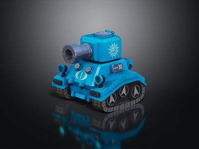 Modern toy cartoon tank sci-fi tank model