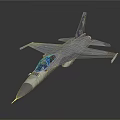 Modern Gray Fighter Jet With Cockpit Tail Insignia And Sleek Side View Design