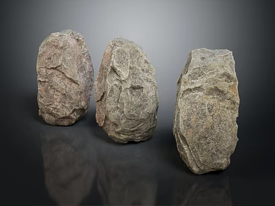Natural Stone Rocks with Rough Surface Texture for Home Garden Decor Projects 3d model