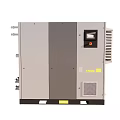 Gray And Black Industrial Equipment With Control Panel And Ventilation Grilles