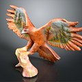 Modern Sculpture Eagle Wood Carving Wood Carving 3d model