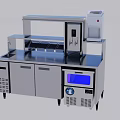 Dessert Shop Commercial Stainless Steel Workstation With Refrigeration And Digital
