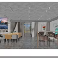 Modern Public Office Space Interior With Open Layout Sofa Table Green Plants And Wall Art