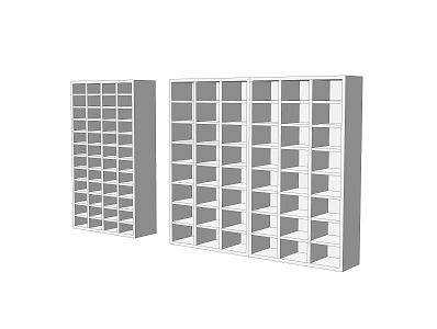 Modern Display Cabinet Plaid Cabinet 3d model
