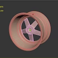Copper Alloy Car Wheel With Five Spoke Design For Automotive Parts