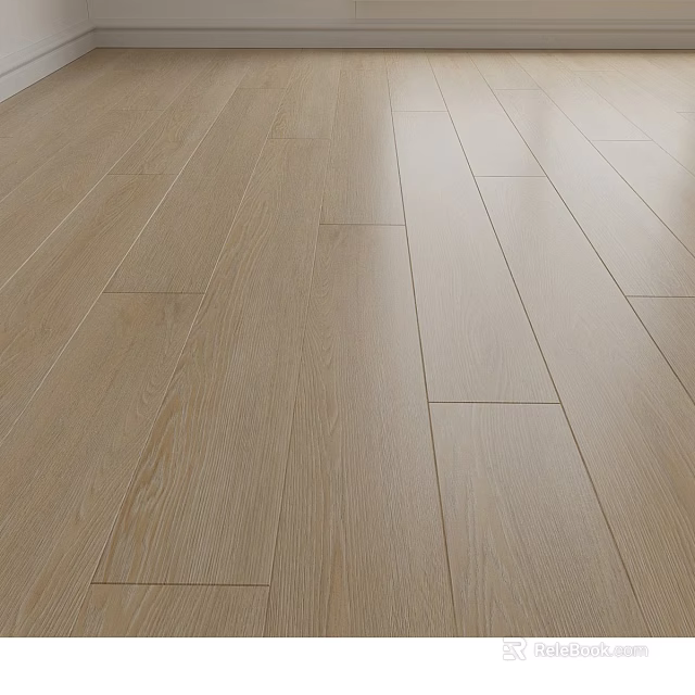 Natural Oak Wood Flooring With Smooth Surface And Modern Home Interior 3d model 