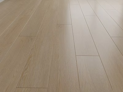 Natural Oak Wood Flooring With Smooth Surface And Modern Home Interior 3d model