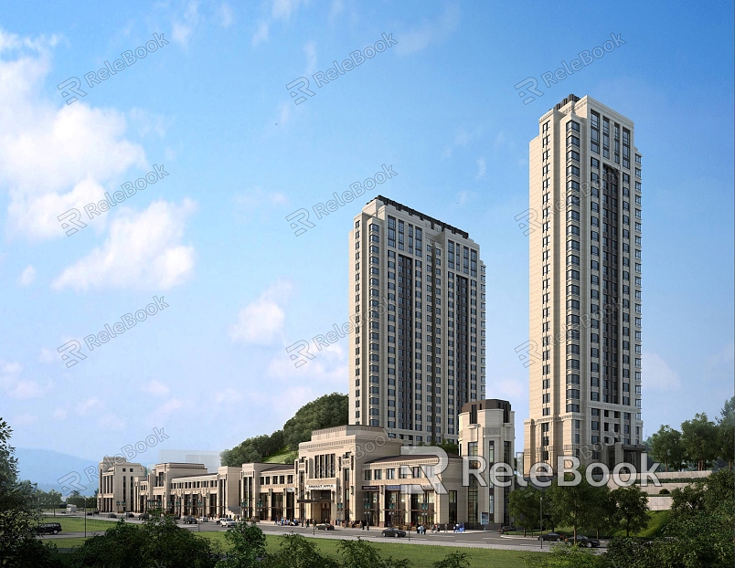 New Chinese-style Residential District High-rise Residential model