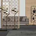 New Chinese floor lamp 3d model