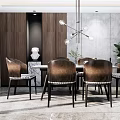 Modern Dining Table and Chair Combination Dining Table and Chair 3d model