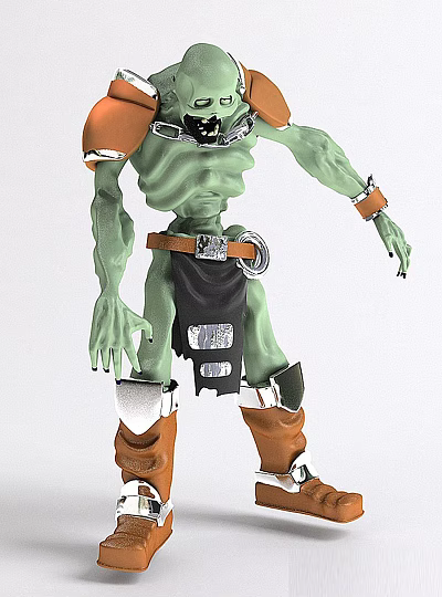 Tech Exhibition Hall Showcases Futuristic Sci-Fi Character 3D Model With Metallic Details 3d model