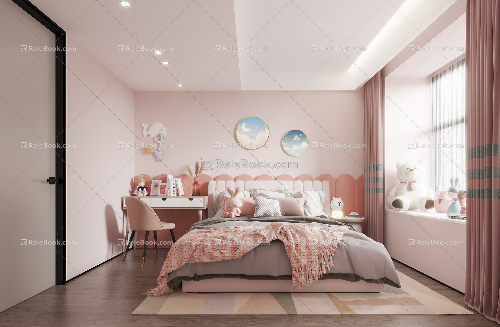 Modern Children's Room Boys Children's Room 3d model