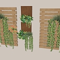 plant wall decoration green plant wall plant wall 3d model