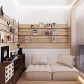 Open Public Office Space With Wooden Decor And Piano For Creative Work