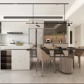 Modern Living Dining Room Interior With Sofa Coffee Table TV Wall And Plants