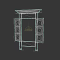 Classic Wooden Carved Window Featuring Detailed Intricate Design And Frame Panels